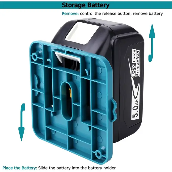 5 pièces support de batterie pour Makita 18V Li-ion