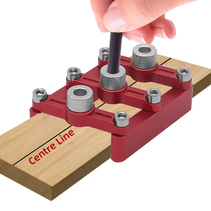 Guide de perçage de trou de menuiserie, gabarit de cheville à centrage automatique, travail de calcu