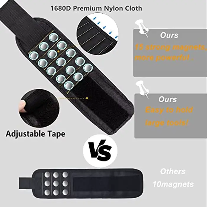 Bracelet magnétique pour maintenir les vis