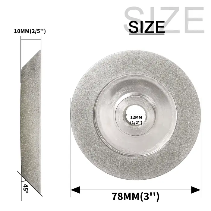 3 "78mm Diamant Meule Cutter Meuleuse Cercle Affûteuse Disque Carbure Métal Tungstène Acier Fraise