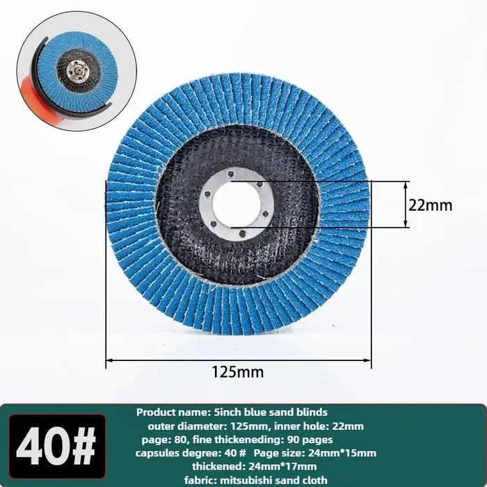 40/60/80/120 disques à lamelles 125mm meuleuse d'angle