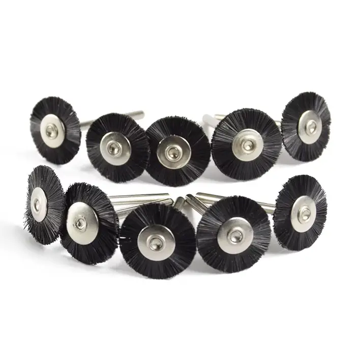 CMCP 10 pièces 22mm fil de polissage brosse ensemble 3.0mm tige acier inoxydable/Nylon/laiton pour p