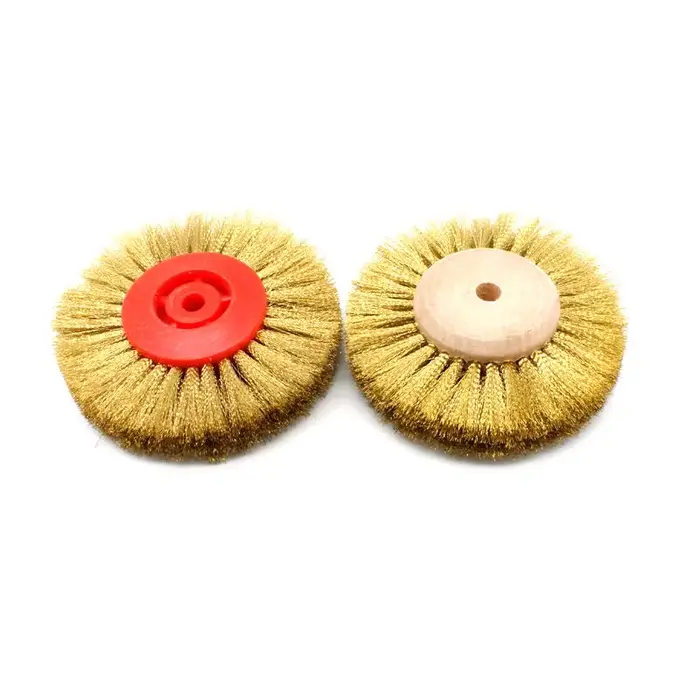 Brosse à roue en fil de laiton pour bijoux