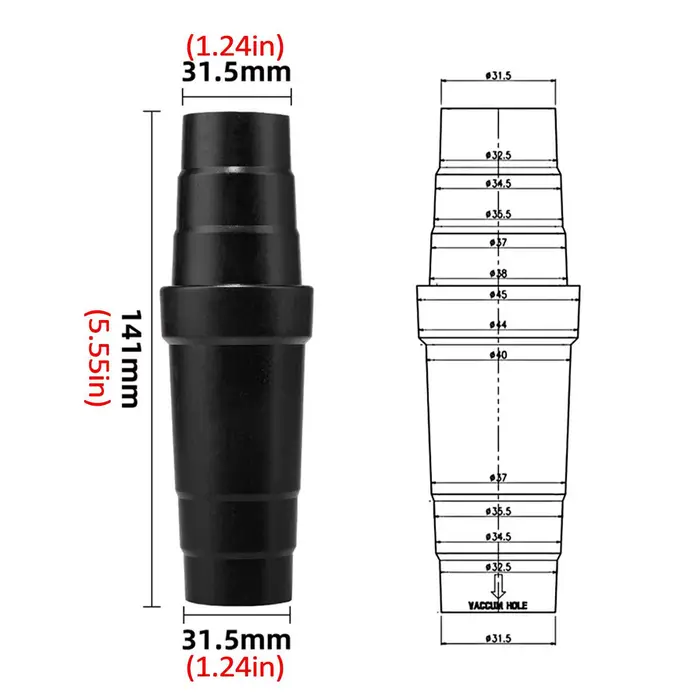 Adaptateur de tuyau d'aspirateur convertisseur universel