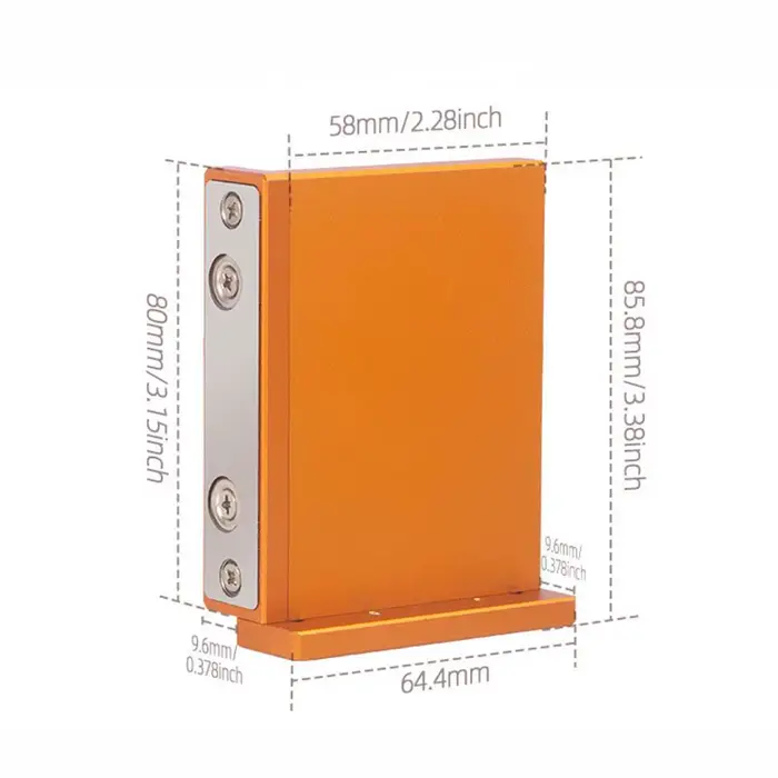 Guide de coupe magnétique en aluminium à angle droit pour la menuiserie