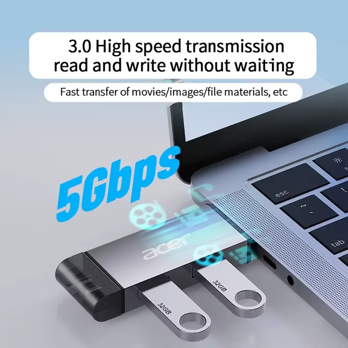 Lecteur de carte multifonction USB3.0 et USB C vers SD MicroSD TF pour PC accessoires d'ordinateur portable