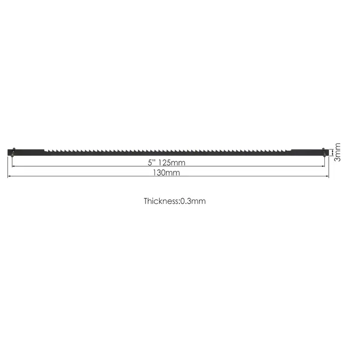 Lames de scie à chantourner TASP 12 pièces 5" 125mm à broches TPI 10/15/18/24