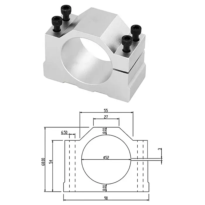 Kit de moteur de broche CNC 800W refroidi par Air DC110V 20000 tr/min ER16, alimentation de moteur de broche, régulateur de vitesse pour routeur CNC