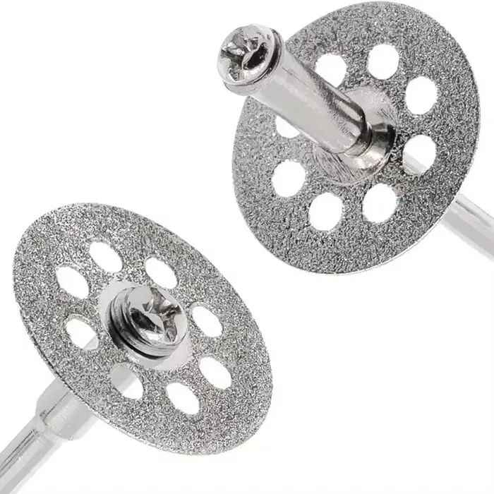 Disque de coupe diamanté avec mandrin pour outils rotatifs Dremel