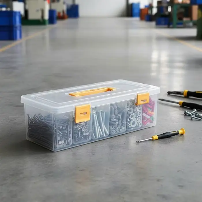 Boîte de rangement pour outils avec compartiments multiples