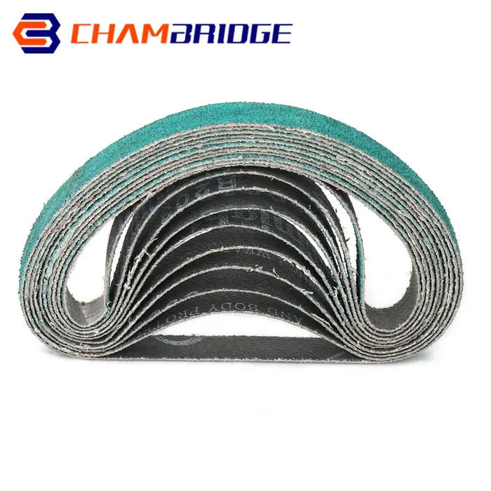 Bande Abrasive 330x10MM, grain 60/80/120, Bandes abrasives en alumine fondue et zircone, pour meuble