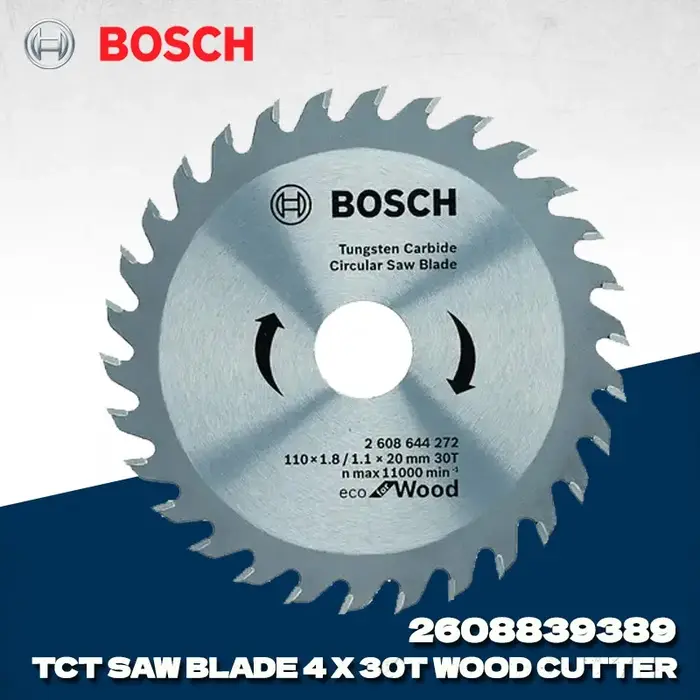 BOSCH 2608839389 lame de scie circulaire sans fil pour la coupe du bois 110x1.6/1.1x20mm T30