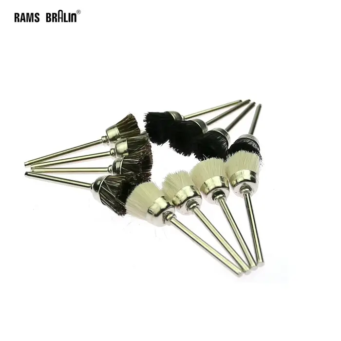 Assortiment de Mini brosse de polissage en forme de bol, 12 pièces, OD15mm * 3mm, perceuse à tige, o