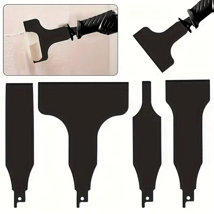 Lot de 4 lames de scie sabre robustes pour l'élimination de la saleté, du revêtement mural et du car
