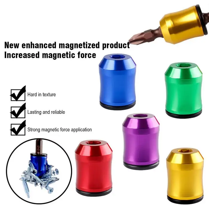 Magnétiseur/démagnétiseur haute dureté, en alliage d'aluminium, tige hexagonale de 6,35 mm, pour foret, pièces de rechange pour outils électriques