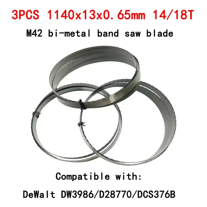 3 pièces 1140 lames de scie à ruban portables Bi métal M42 lame