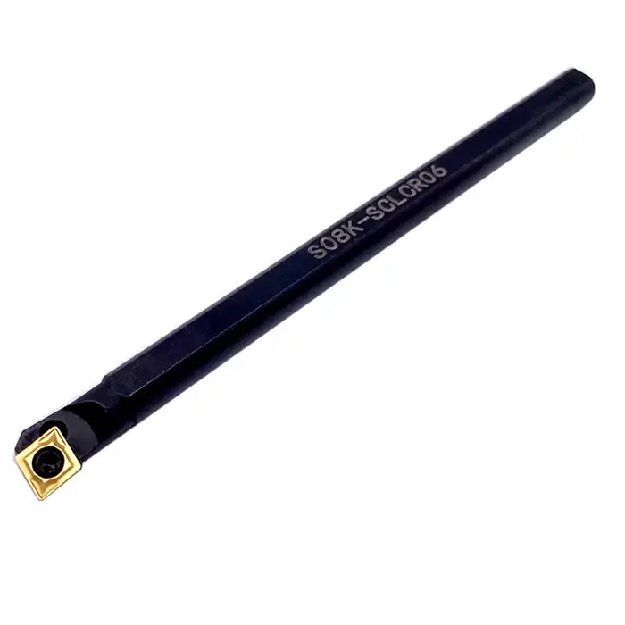 Outils de tournage, barre d'alésage de tour 8mm S08K-SCLCR06 avec 10 Inserts CCMT060204-HM et clé T8 pour Semi-finition et finition