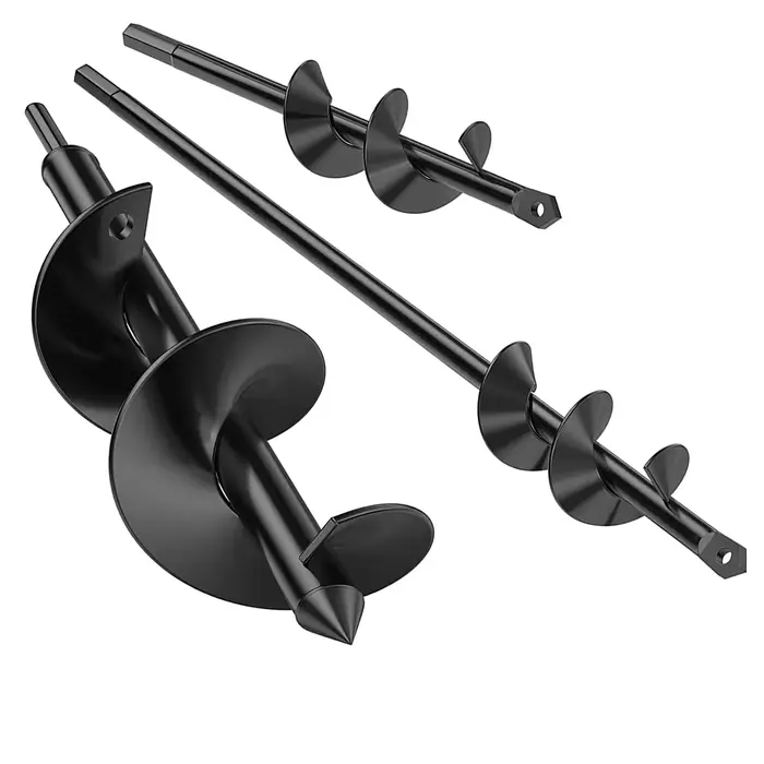 Lot de 3 tarières de jardin en spirale pour perceuses sans fil