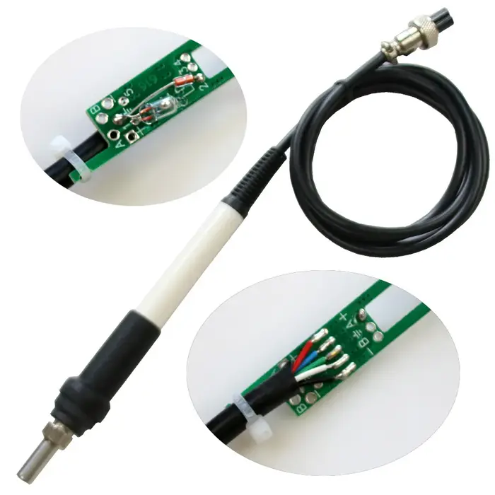 QUECOO 5pin T12-M8 9501 907 P9 poignée 1.1m pour station de fer à souder STM32 T12-955/958 température contrôleur électr