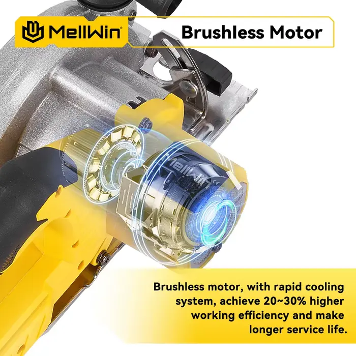 MELLWIN 6 pouces scie circulaire électrique sans brosse