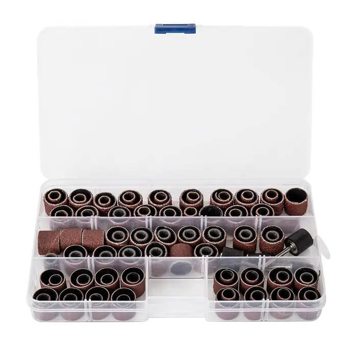 Kit de tambours de ponçage, grains 80/120, forets à ongles, outils abrasifs, mandrins de sable pour 