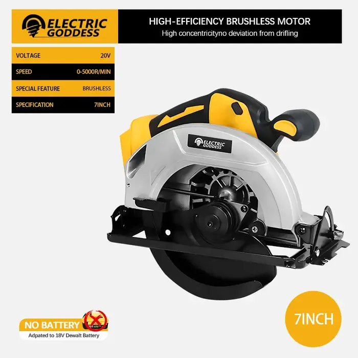 Tronçonneuse circulaire sans fil 5000R/MIN 7 '