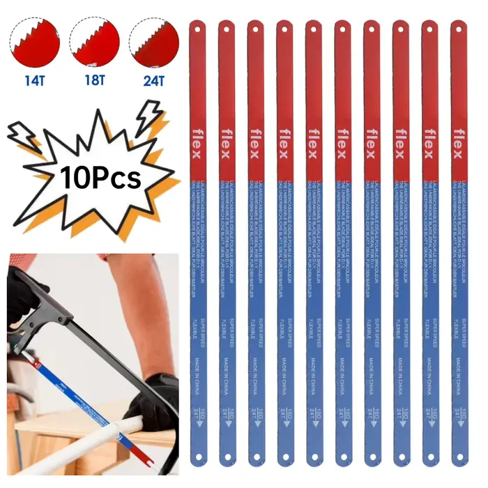 10 pièces lame de scie à métaux 300mm lames de scie à main 14T/18T/24T bi-métal pour viande bois cou
