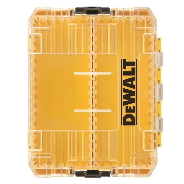 DEWALT DT70803 grande boîte à outils de rangement avec séparateurs amovibles organisateur de petites pièces étui empilable Transparent DT70803-QZ