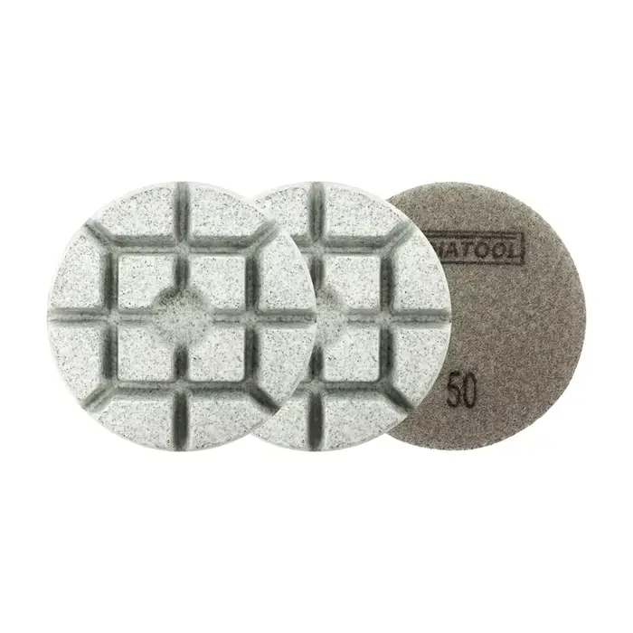 DT-DIATOOL Ensemble de 3 tampons de polissage diamantés pour béton, disques de ponçage en résine épa