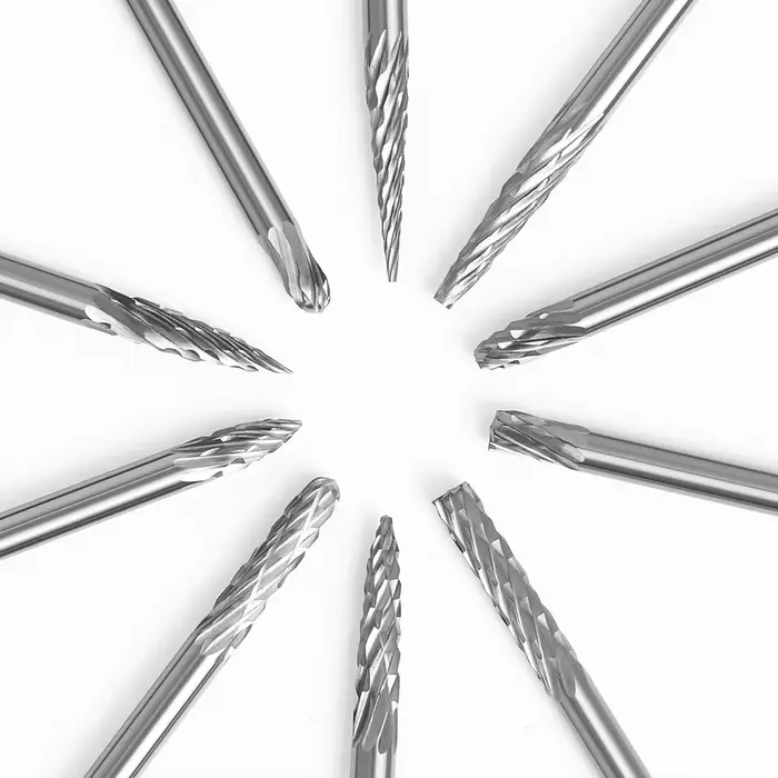 Fraises en carbure monobloc pour dessin à tige de 3mm 1/8