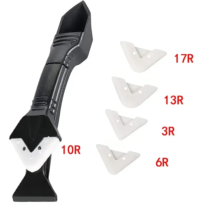 Spatule en Silicone 5 en 1, outil de nettoyage de vitres, dissolvant lisse, raclette, organisateur d