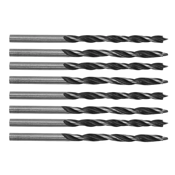 8 pièces forets 3mm tête 58mm longueur foret en spirale HCS pour bois artificiel perçage
