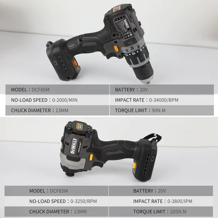 Perceuse et visseuse à chocs sans balais DEWALT DCF85M 20V | Outil électrique avec couple de 205 Nm