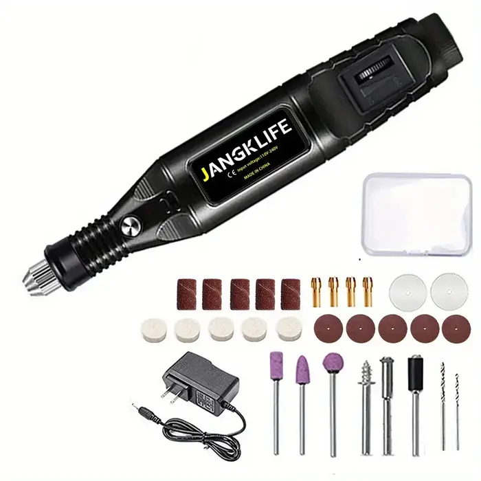 JANGKLIFE 110V 220V outils électriques Mini perceuse électrique meuleuse graveur polisseuse avec Kit d'outils rotatifs