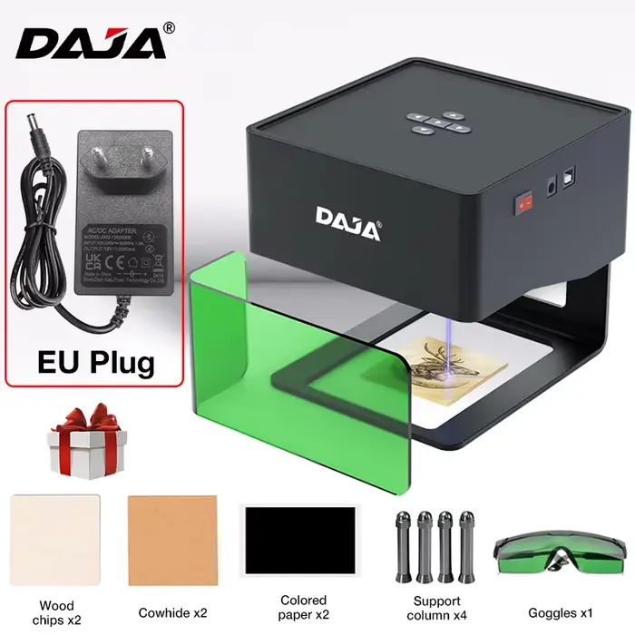 DAJA DJ6 Mini graveur Laser Portable bricolage Bluetooth Machine peint chien étiquette papier cuir e
