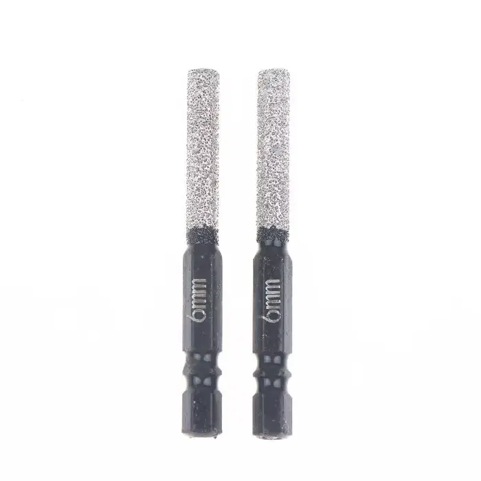 Jeu de forets à sec brasés sous vide de 5 à 12 mm - Pack de 2 - Pour divers matériaux durs