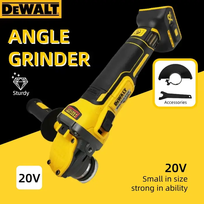 Meuleuse d'angle sans fil DEWALT DCG409 sans balais 20V : machine portable rechargeable de 125 mm pour la découpe