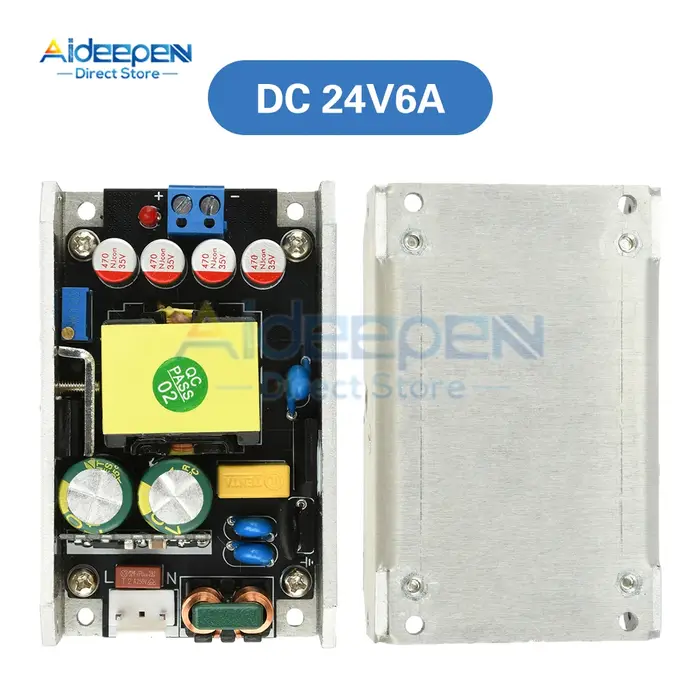 Alimentation GaN haute efficacité 150W AC 170-265V vers DC 24V/12V Protection contre les surcharges/court-circuits/surchauffe pour outil électrique LED