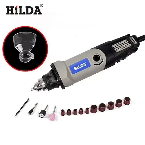 HILDA 400W outil rotatif 6 positions outils de meulage Mini perceuse meuleuse électrique