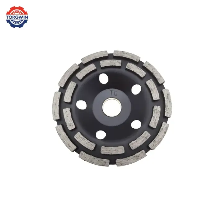 100/125/150/180/230mm Double rangée diamant Segment meule tasse disque meuleuse béton granit pierre