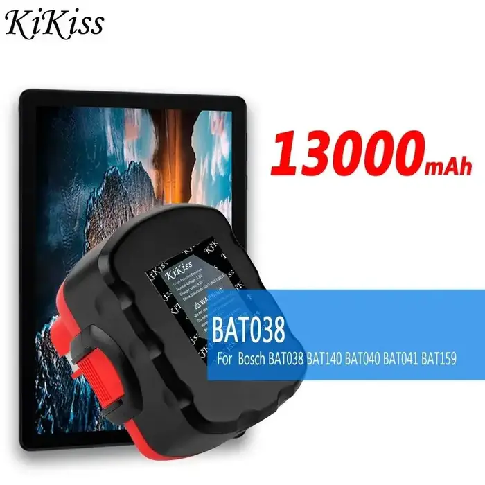 Batterie pour outil électrique 13000mAh pour Bosch BAT038 BAT140 BAT040 BAT041 BAT159 2607335275 2607335533 2607335534 2607335711 2607335465
