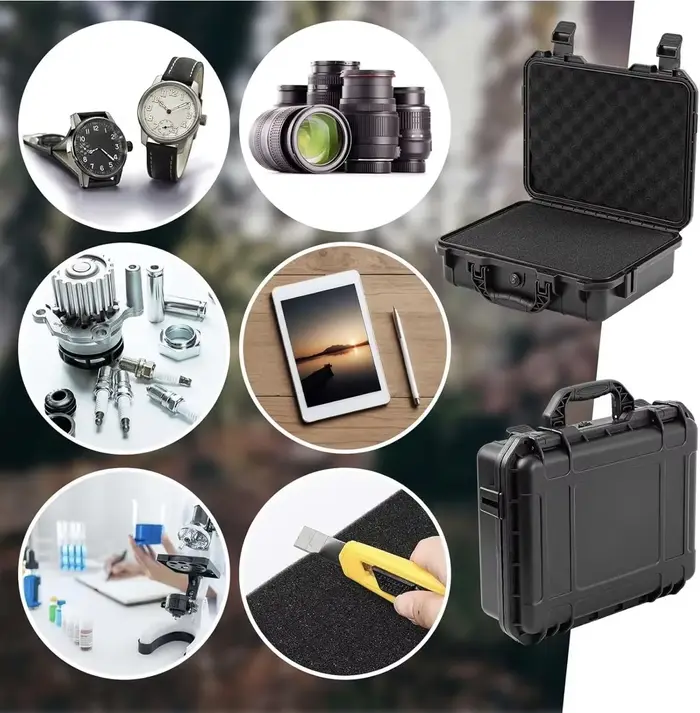 Boîte à outils rigide portable avec mousse prédécoupée