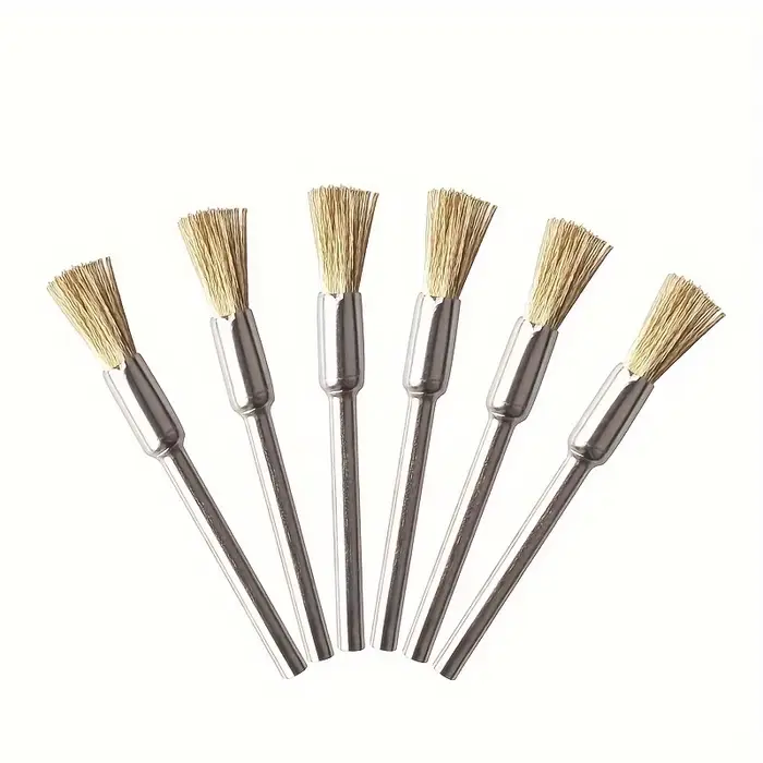 36 pièces brosse en laiton roues en fil d'acier brosses perceuse outils rotatifs polissage