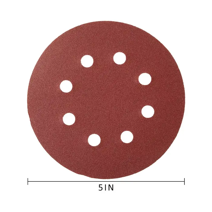 100 pièces 125MM rond papier de verre disque ponceuse