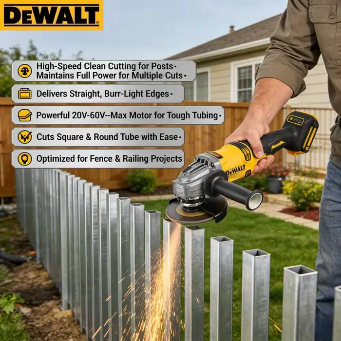 Meuleuse d'angle sans fil DEWALT DCG414 : Outil de coupe et de polissage robuste de 125 mm