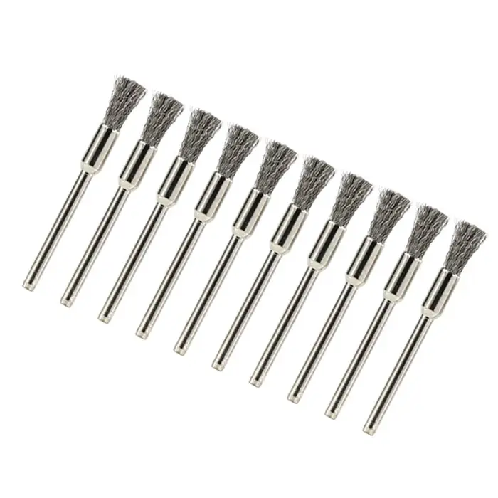 Brosse métallique en acier inoxydable 5x3mm, pour meuleuse de moule, poignée, perceuse rotative électrique, perceuse électrique pour outil d'impact, brosses de polissage