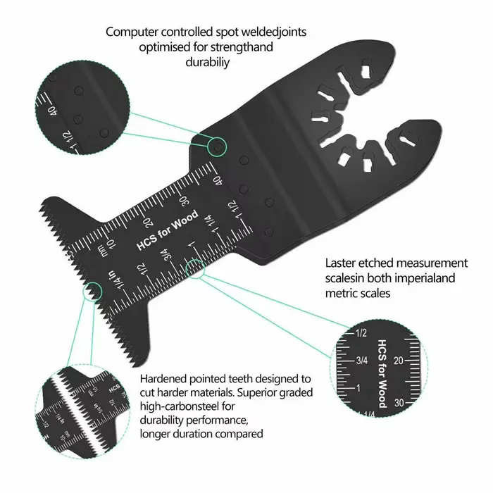 Lames de scie oscillantes à changement rapide