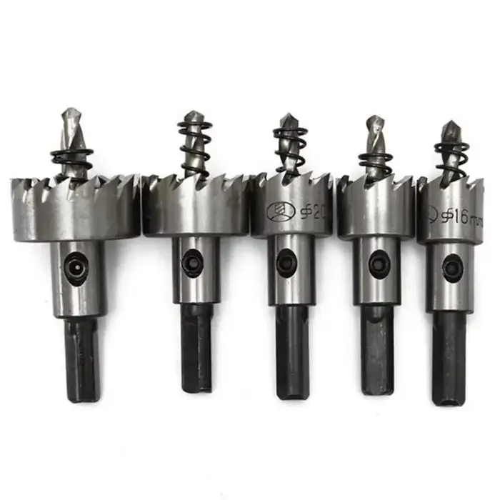 6pc 12mm/14mm/17mm/18.5mm/20mm/22mm pointe en carbure HSS forets métal trou scie forets ensemble torsion trou scie coupe outils électriques