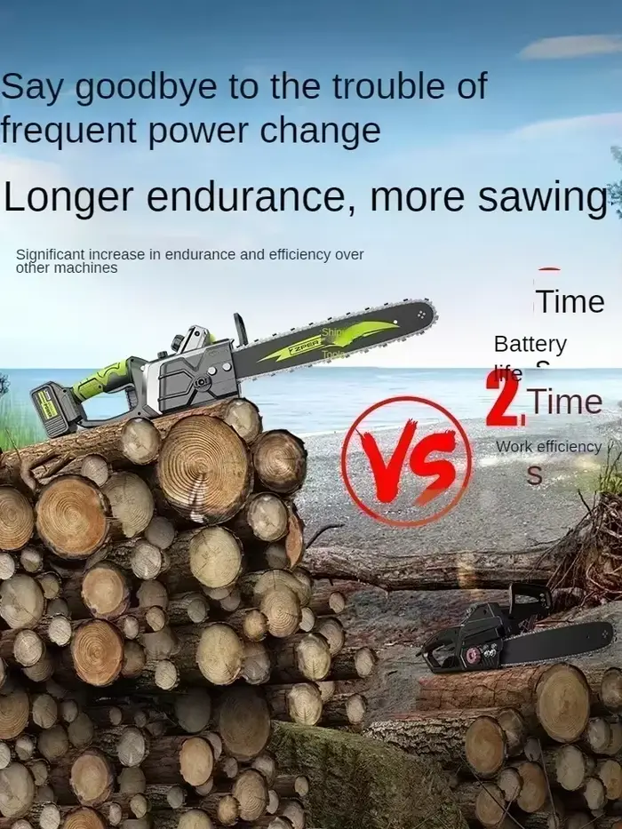 Scie électrique portative 110V/220V avec batterie haute capacité pour le travail du bois C