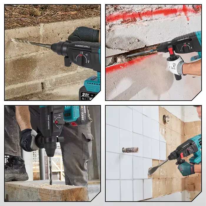YOFIDRA 26MM perceuse à percussion électrique sans brosse multifonctionnelle rotative sans fil outil